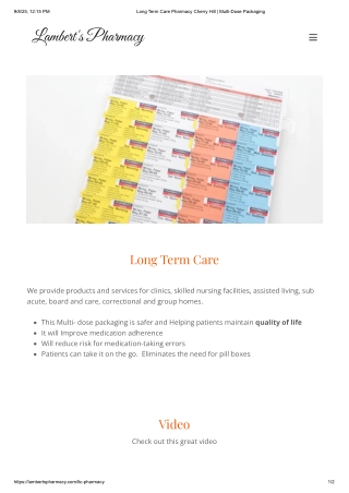 Long Term Care Pharmacy Cherry Hill _ Multi-Dose Packaging