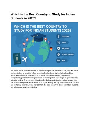 Best Country to Study