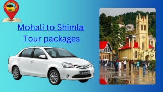 H&BCab Mohali to Shimla Tour – Family & Group Packages