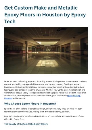 Upgrade with Seamless Houston Garage Floors