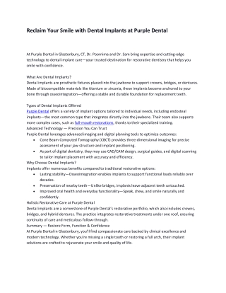 dentalimplant reclaime smile purpledental