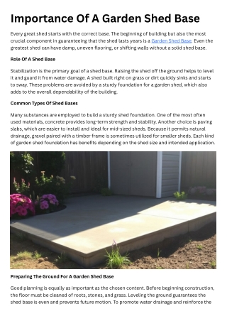 Choosing the Right Shed Base (1)