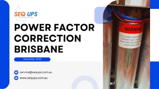 Power factor correction brisbane