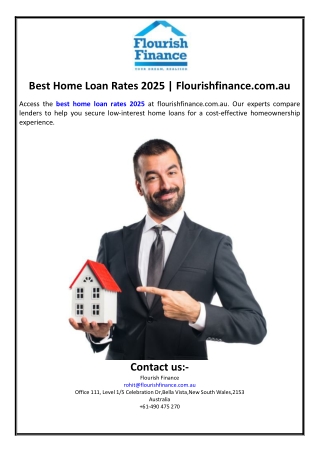Best Home Loan Rates 2025 | Flourishfinance.com.au