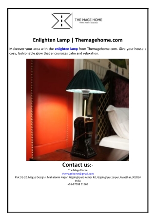 Enlighten Lamp | Themagehome.com