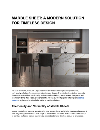 MARBLE SHEET_ A MODERN SOLUTION FOR TIMELESS DESIGN