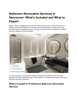 Bathroom Renovation Services in Vancouver_ What’s Included and What to Expect