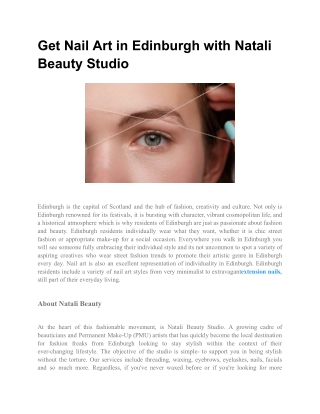 Get Nail Art in Edinburgh with Natali Beauty Studio