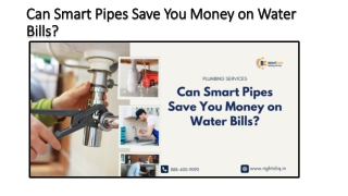 Can Smart Pipes Save You Money on Water Bills