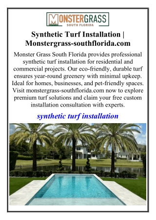Outdoor Artificial Grass | Monstergrass-southflorida.com