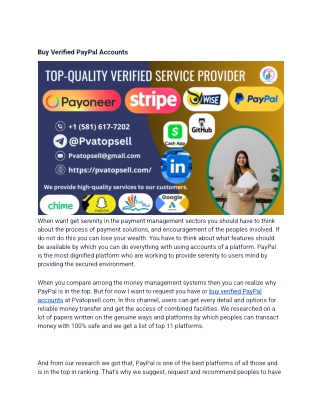 7.0 Best Sites To Buy verified PayPal Accounts In This 2025