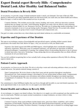 Dental Group of Beverly Hills