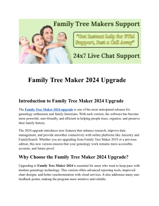 Family Tree Maker 2024 Upgrade