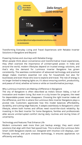 Luminous inverter service center Bangalore