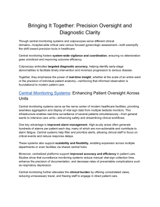 Precision Oversight and Diagnostic Clarity