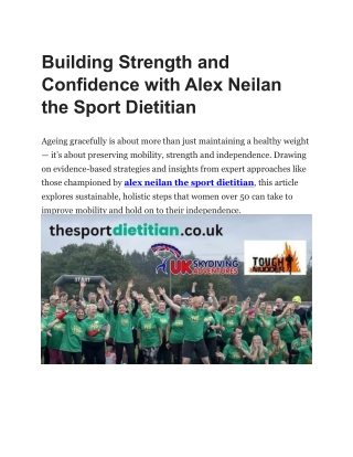 Building Strength and Confidence with Alex Neilan the Sport Dietitian