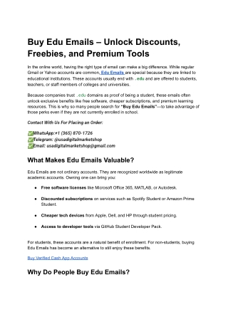 Buy Edu Emails – Unlock Discounts, Freebies, and Premium Tools