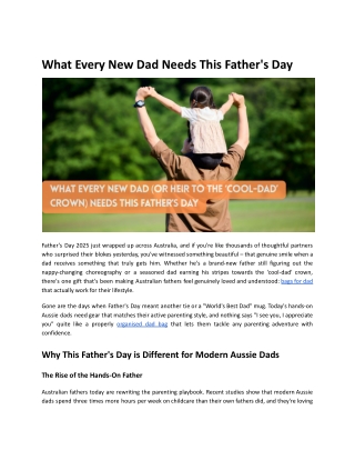 What Every New Dad Needs This Father’s Day