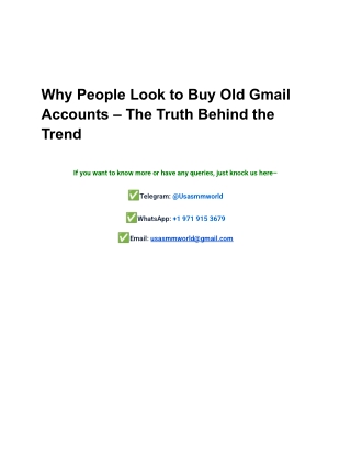 Why People Look to Buy Old Gmail Accounts – The Truth Behind the Trend (1)