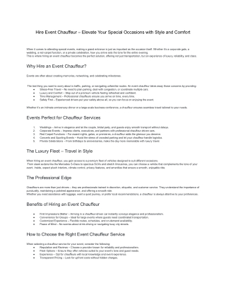 Hire Event Chauffeur – Elevate Your Special Occasions with Style and Comfort (1)