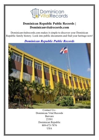 Dominican Republic Public Records  Dominicanvitalrecords.com