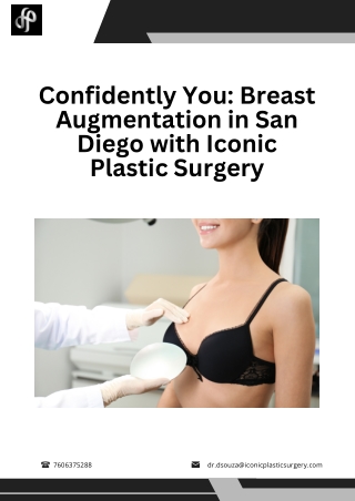 Confidently You Breast Augmentation in San Diego with Iconic Plastic Surgery
