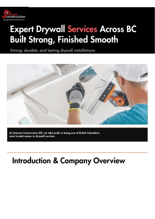 Expert Drywall Services Across BC Built Strong, Finished Smooth