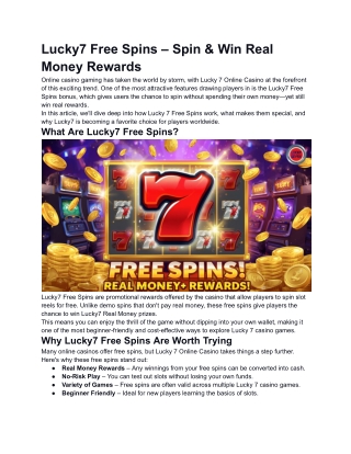 Lucky7 Free Spins