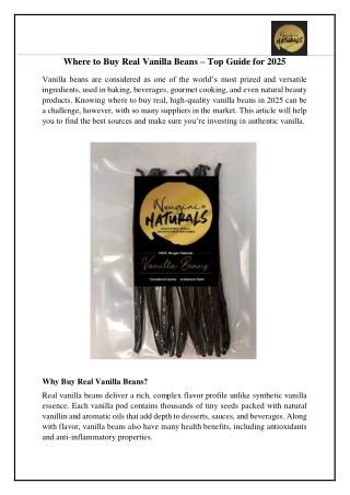 Where to Buy Real Vanilla Beans – Top Guide for 2025