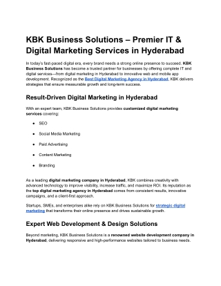 KBK Business Solutions