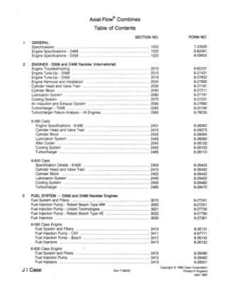 CASE Axial-Flow 1640 Combine Service Repair Manual Instant Download