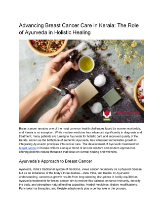Advancing Breast Cancer Care in Kerala_ The Role of Ayurveda in Holistic Healing