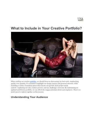 What to Include in Your Creative Portfolio_