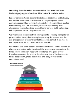 Decoding the Admission Process