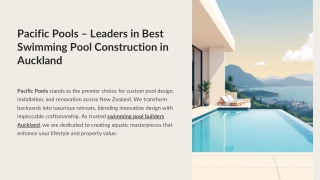 Pacific Pools – Leaders in Best Swimming Pool Construction in Auckland