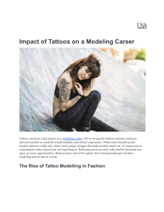 Impact of Tattoos on a Modeling Career