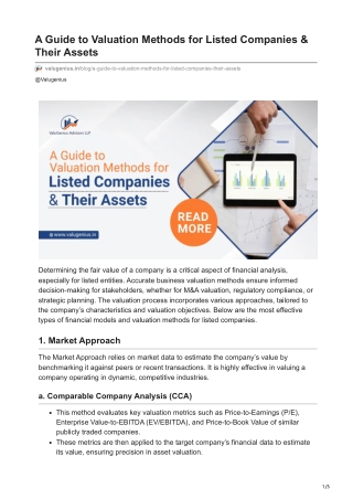 valugenius.in-A Guide to Valuation Methods for Listed Companies  Their Assets (1)