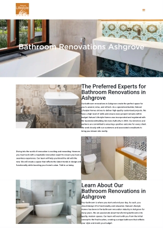 Bathroom Renovations Ashgrove