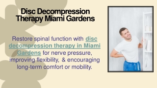 Disc Decompression Therapy Miami Gardens