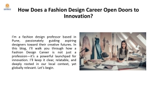 How Does a Fashion Design Career Open Doors to Innovation_choladeck