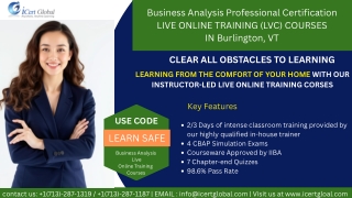 Business Analysis Professional Certification Training in Burlington, VT