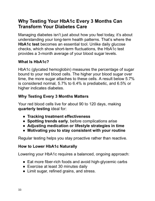why testing your hba1c every 3 months can transform your diabetes care