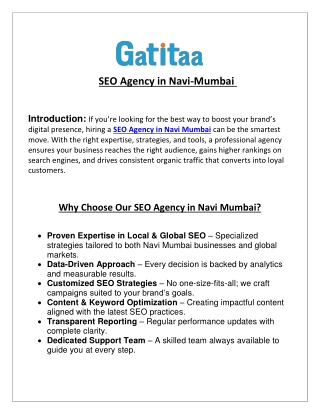 Seo Agency in Navi- Mumbai