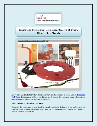 Electrical Fish Tape: The Essential Tool Every Electrician Needs