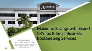 Maximize Savings with Expert CPA Tax & Small Business Bookkeeping Services
