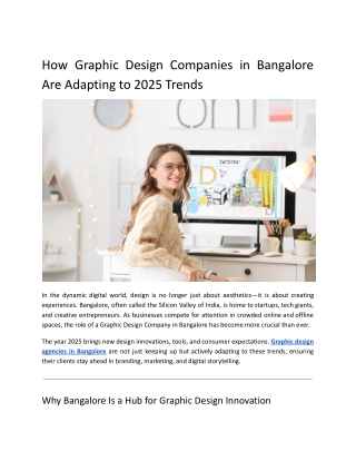 How Graphic Design Companies in Bangalore Are Adapting to 2025 Trends