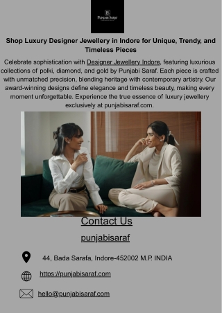 Shop Luxury Designer Jewellery in Indore for Unique, Trendy, and Timeless Pieces