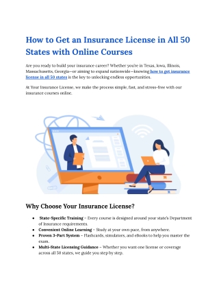 How to Get an Insurance License in All 50 States with Online Courses