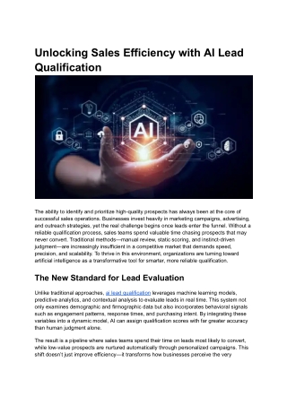 ai lead qualification