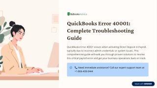 Step-by-Step Guide to Resolve QuickBooks Error 40001